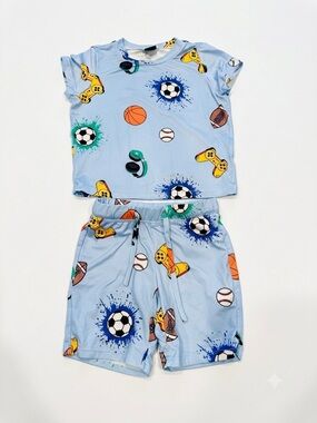 Pixie Lane Sports Print Lounge Set Size 2